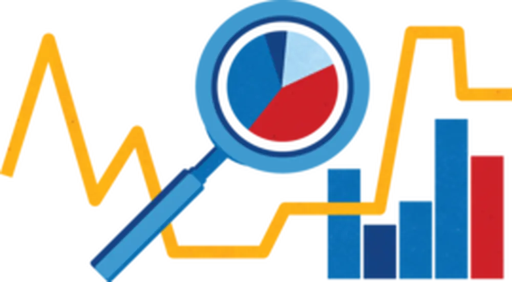 Magnifying Glass looking at analytics