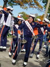 Jax Richmond in Marching Illini Uniform amongst other members of the MI